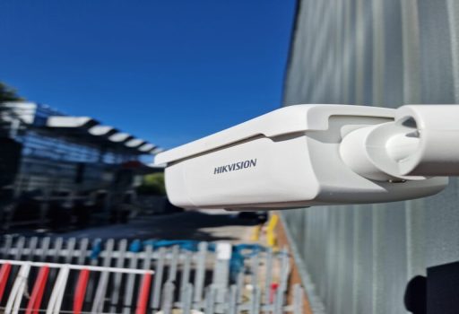 A close up photo of a hikvision camera installaed by Rydertech Ltd